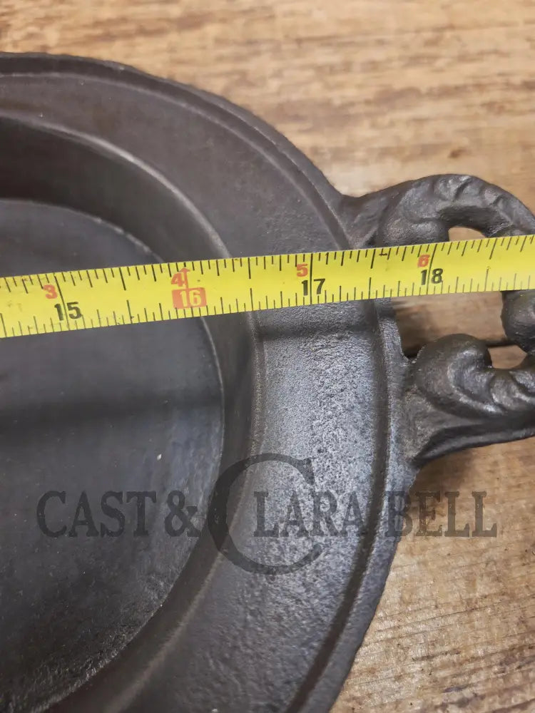 Very cool! Late 1800’s Antique Gate-marked #8 Cast Iron Griddle/Sad Iron Heater. Ornate fancy handles awesome for