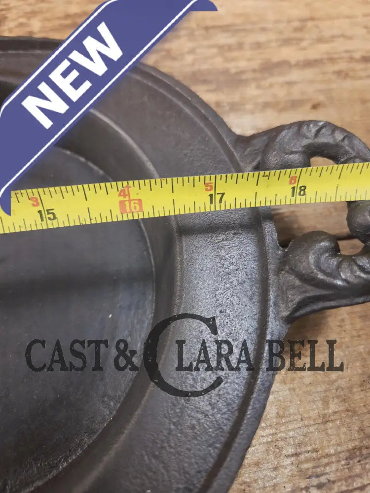 Very cool! Late 1800’s Antique Gate-marked #8 Cast Iron Griddle/Sad Iron Heater. Ornate fancy handles awesome for