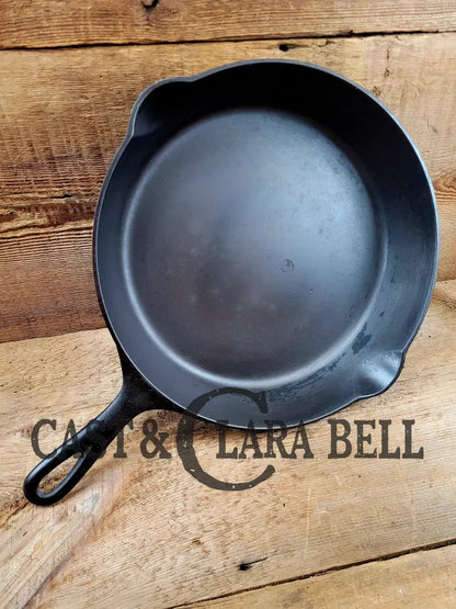 Very Early 1900’S Erie (Griswold) #9 Cast Iron Skillet 710 A. Sixth Series Model See Pics For