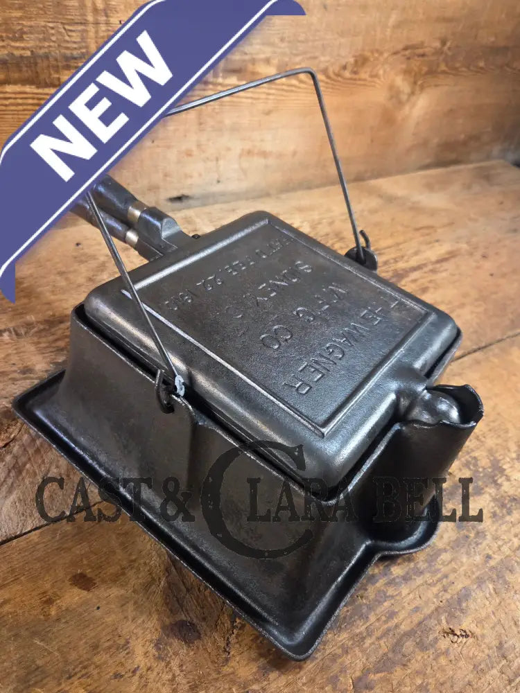 VERY early 1910’s Wagner Square Waffle Iron with Tall Base. Hard to find! Ready to make crispy waffles Waffle Iron