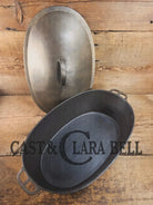 Very early Wagner #5 Nickle finish oval roaster. Beautiful patina on the outside and near perfect inside. Great bread