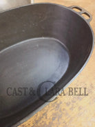 Very early Wagner #5 Nickle finish oval roaster. Beautiful patina on the outside and near perfect inside. Great bread