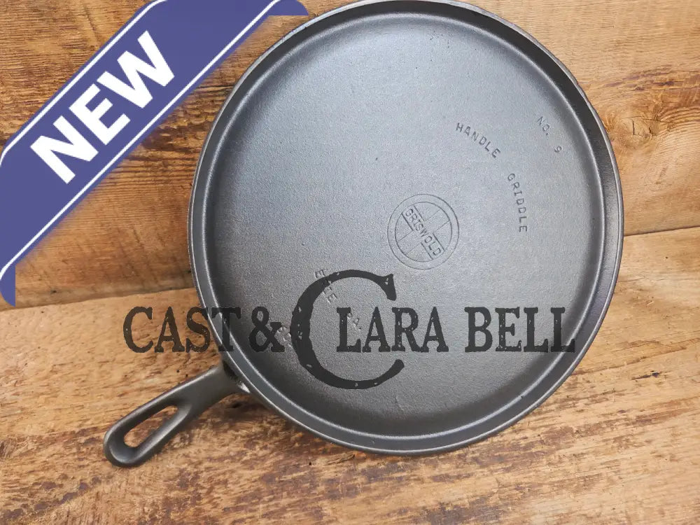 VERY handy GORGEOUS griddle! 1930’s Griswold No. 9 Handled Griddle with Small Block Logo 609. Makes Great grilled