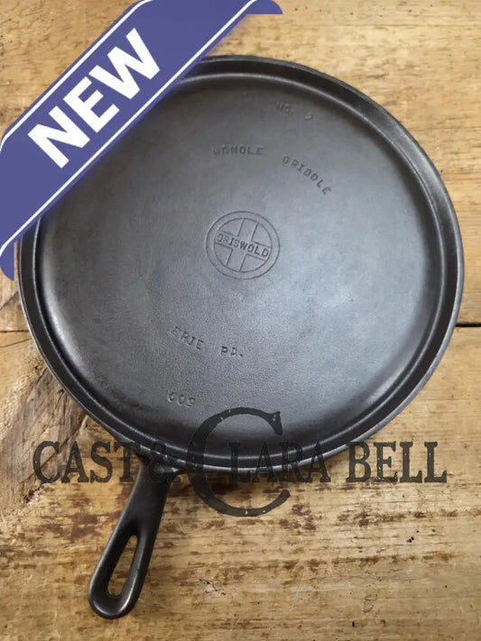 VERY handy griddle! 1930’s Griswold No. 9 Handled Griddle with Small Block Logo 609. Makes Great grilled cheese and