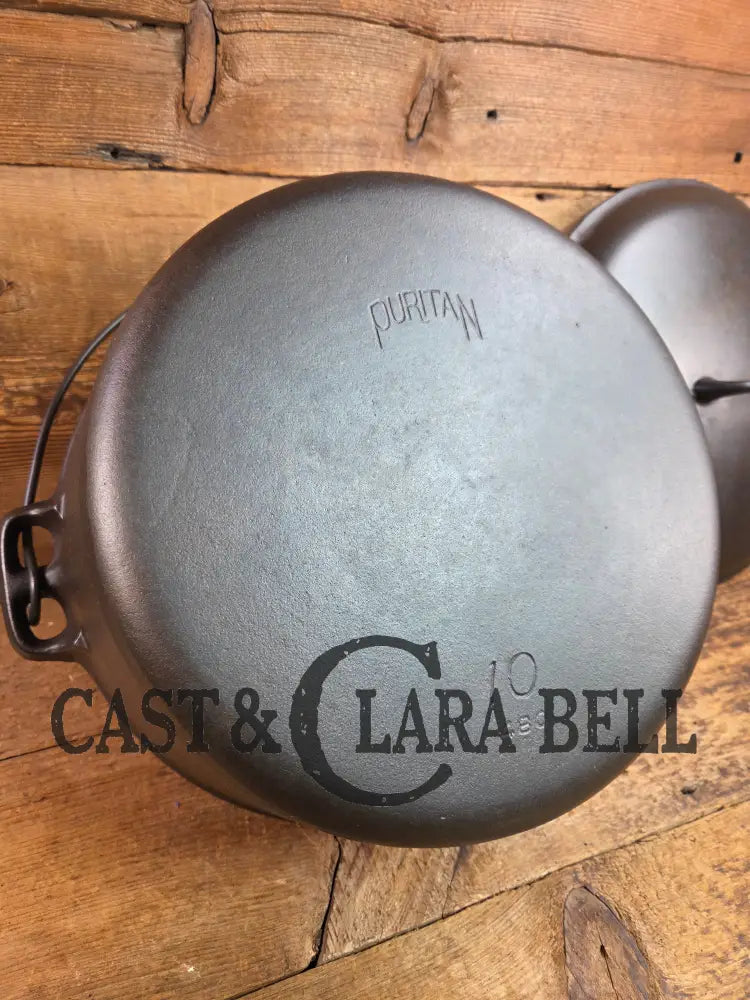 Very hard to find and HUGE! #10 Griswold made ’Puritan’ brand Dutch Oven. So unique and almost mint! Dutch Ovens