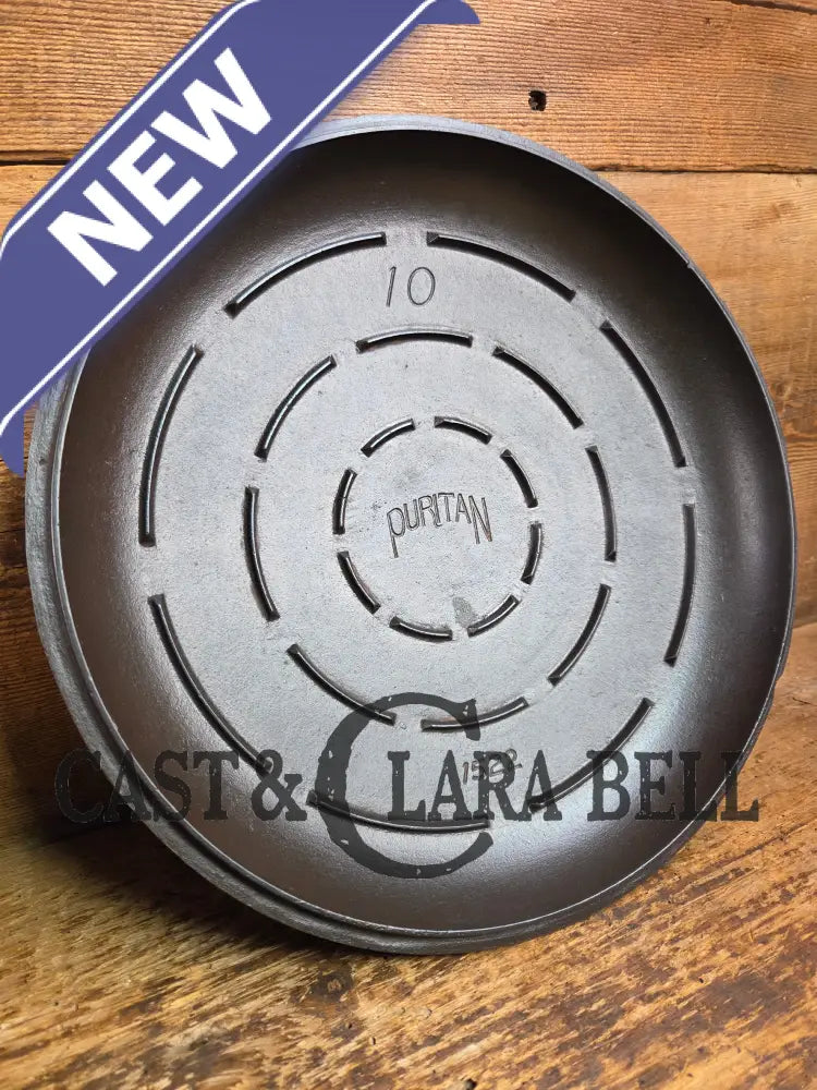 Very hard to find and HUGE! #10 Griswold made ’Puritan’ brand Dutch Oven. So unique and almost mint! Dutch Ovens