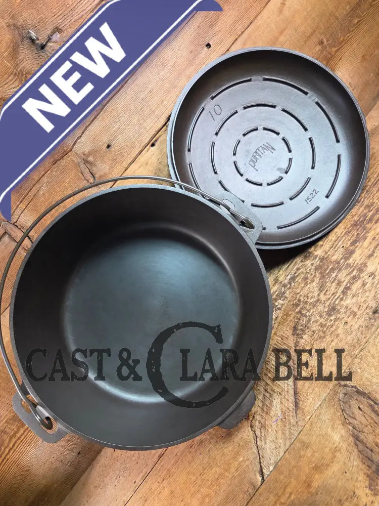 Very hard to find and HUGE! #10 Griswold made ’Puritan’ brand Dutch Oven. So unique and almost mint! Dutch Ovens