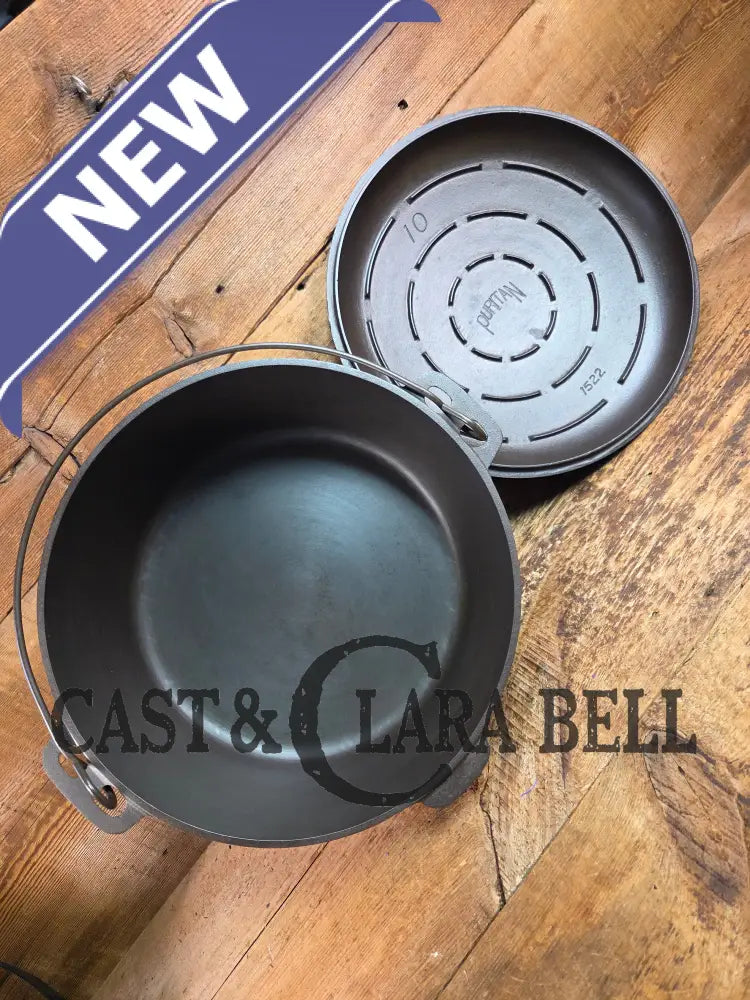 Very hard to find and HUGE! #10 Griswold made ’Puritan’ brand Dutch Oven. So unique and almost mint! Dutch Ovens