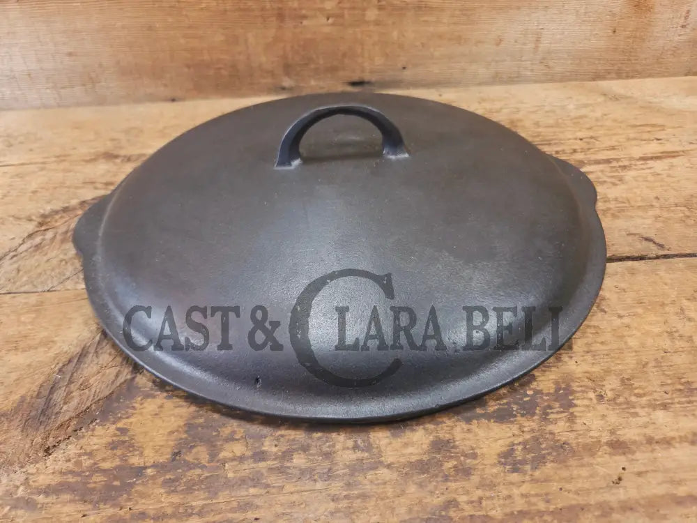 Very Hard to Find Griswold No. 12 Cast Iron Low Dome Skillet Lid with Large Block Logo #472 - Skillet
