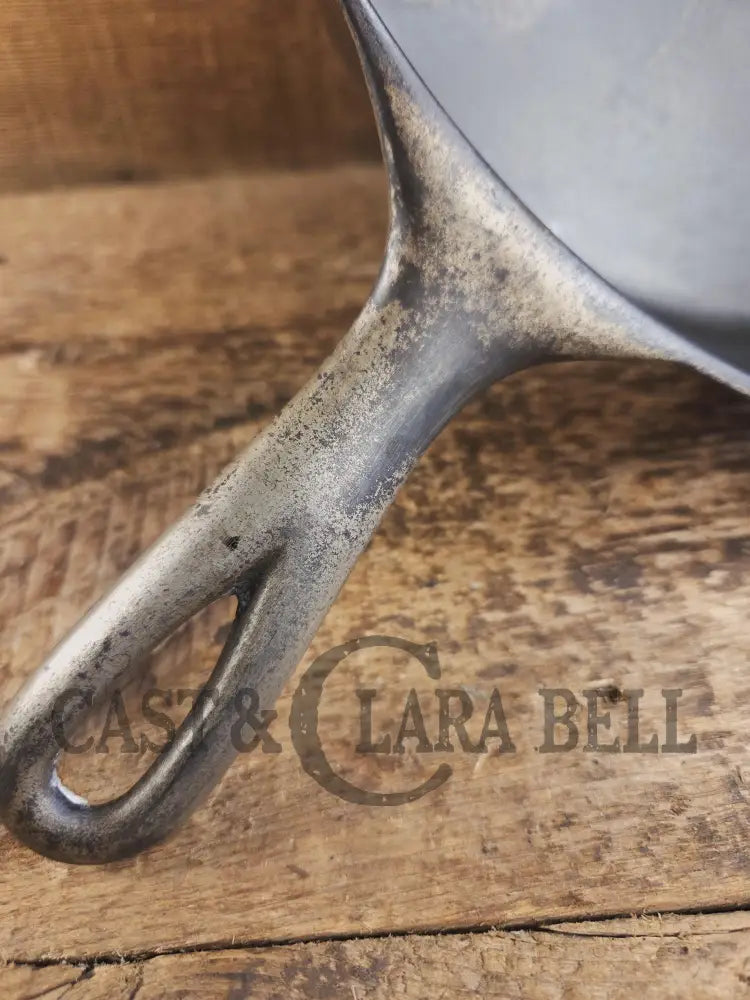 Very Rare 1890’s first series Wagner DEEP #10 Skillet. Nickel plated patina outside and black iron inside. What a