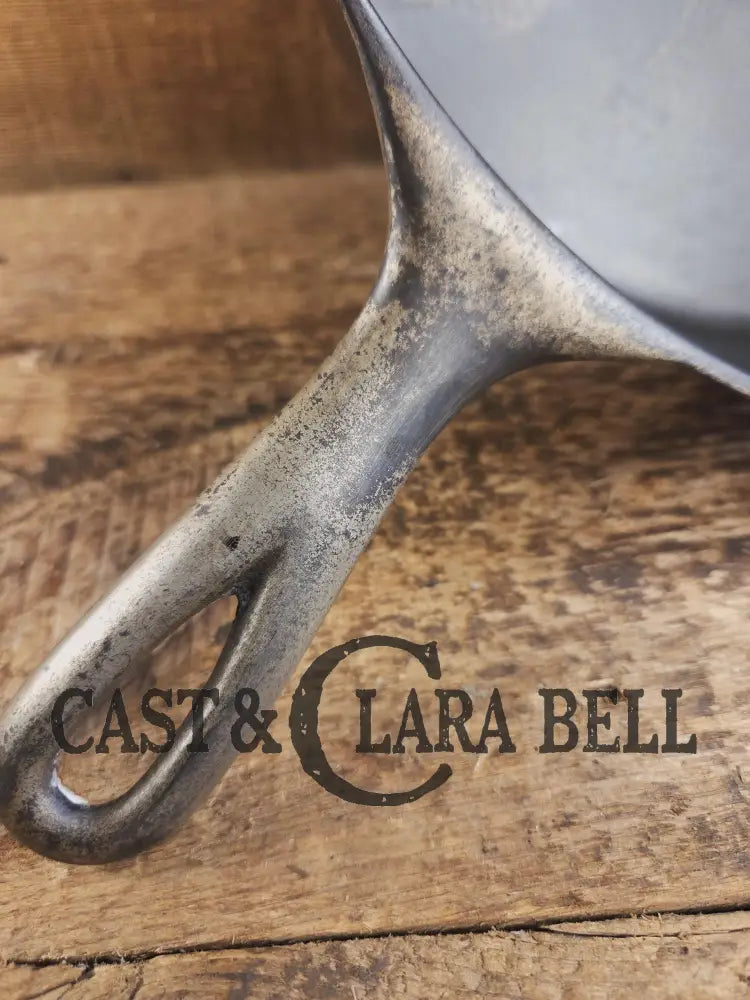 Very Rare 1890’s first series Wagner DEEP #10 Skillet. Nickel plated patina outside and black iron inside. What a