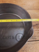 Very Rare 1890’s first series Wagner DEEP #10 Skillet. Nickel plated patina outside and black iron inside. What a
