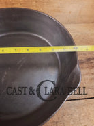 Very Rare 1890’s first series Wagner DEEP #10 Skillet. Nickel plated patina outside and black iron inside. What a