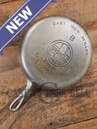 Very unique! 1930’s Griswold #8 Large Block Logo 704 A Cast Iron Skillet. Inside black iron outside chrome patina