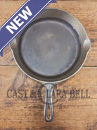 Very unique! 1930’s Griswold #8 Large Block Logo 704 A Cast Iron Skillet. Inside black iron outside chrome patina