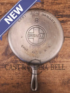 Very unique! 1930’s Griswold #8 Large Block Logo 704 A Cast Iron Skillet. Inside black iron outside chrome patina