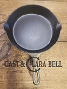 Very unique! 1930’s Griswold #8 Large Block Logo 704 B Cast Iron Skillet. Inside black iron outside nickel patina