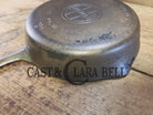 Very unique! 1930’s Griswold #8 Large Block Logo 704 B Cast Iron Skillet. Inside black iron outside nickel patina