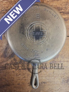 Very unique! 1930’s Griswold #8 Large Block Logo 704 R Cast Iron Skillet. Inside black iron outside nickel patina