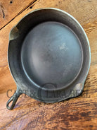 Very unique! 1930’s Griswold #8 Large Block Logo 704 S Cast Iron Skillet. Inside black iron outside chrome patina