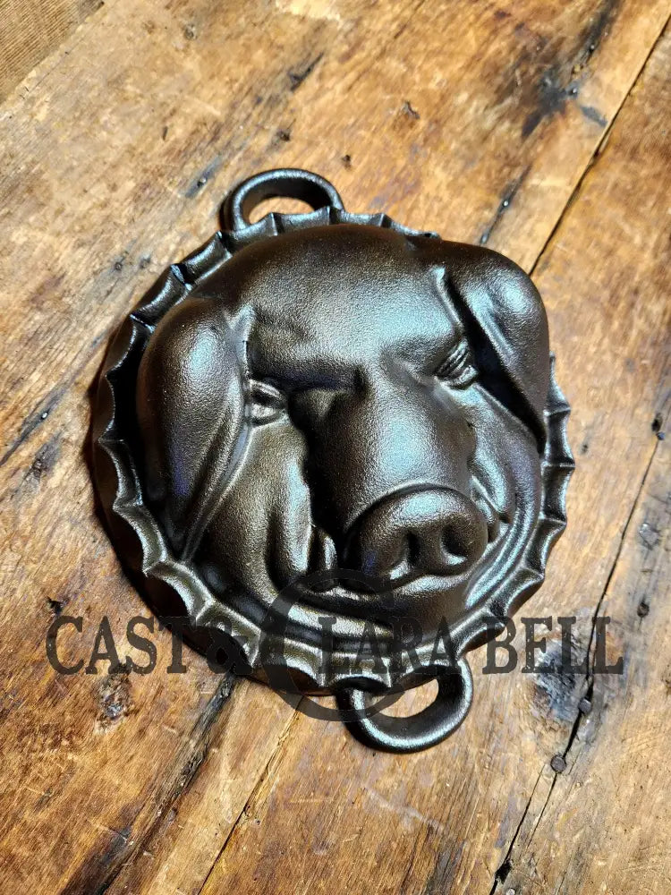 Very Unique! Cast Iron Pig Head Mold Unknown Maker. Bakeware