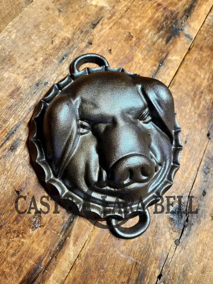 Very Unique! Cast Iron Pig Head Mold Unknown Maker. Bakeware