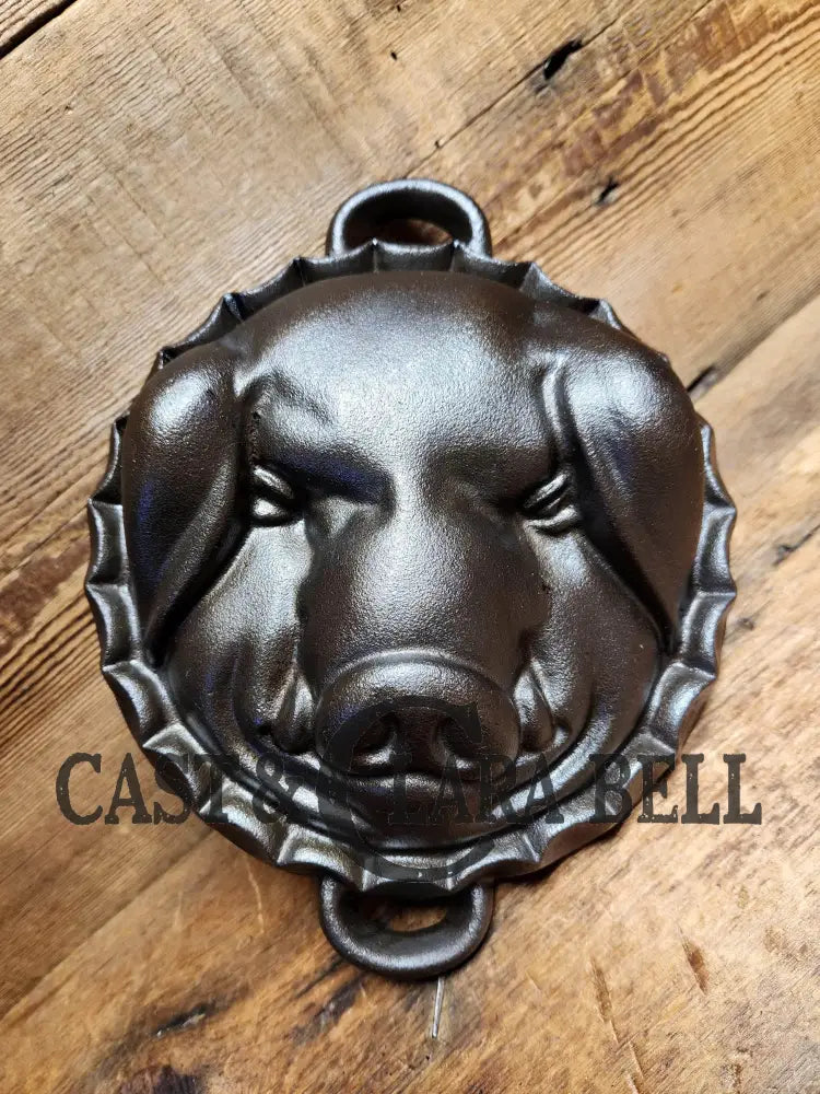 Very Unique! Cast Iron Pig Head Mold Unknown Maker. Bakeware