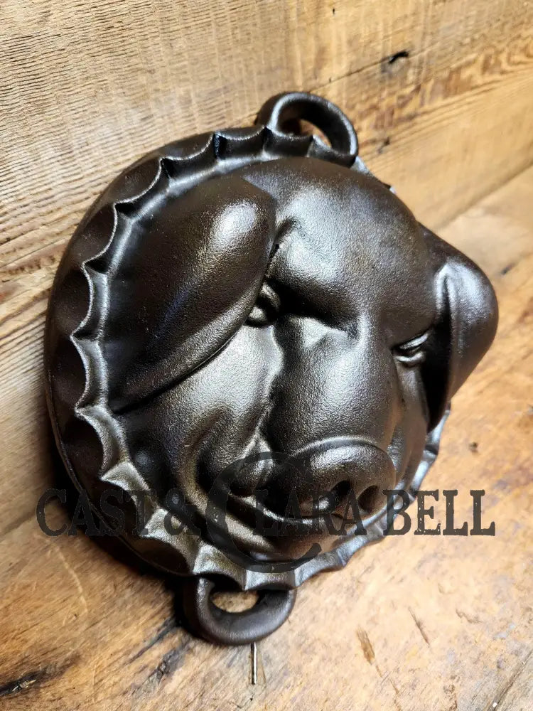 Very Unique! Cast Iron Pig Head Mold Unknown Maker. Bakeware