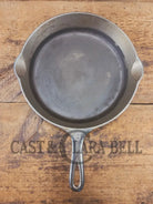 Very unique! 1930’s Griswold #8 Large Block Logo 704 A Cast Iron Skillet. Inside black iron outside chrome patina