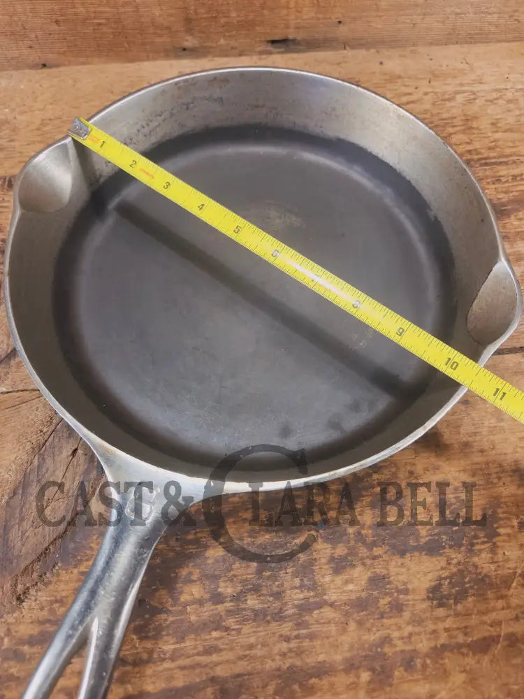 Very unique! 1930’s Griswold #8 Large Block Logo 704 A Cast Iron Skillet. Inside black iron outside chrome patina