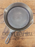 Very unique! 1930’s Griswold #8 Large Block Logo 704 A Cast Iron Skillet. Inside black iron outside chrome patina