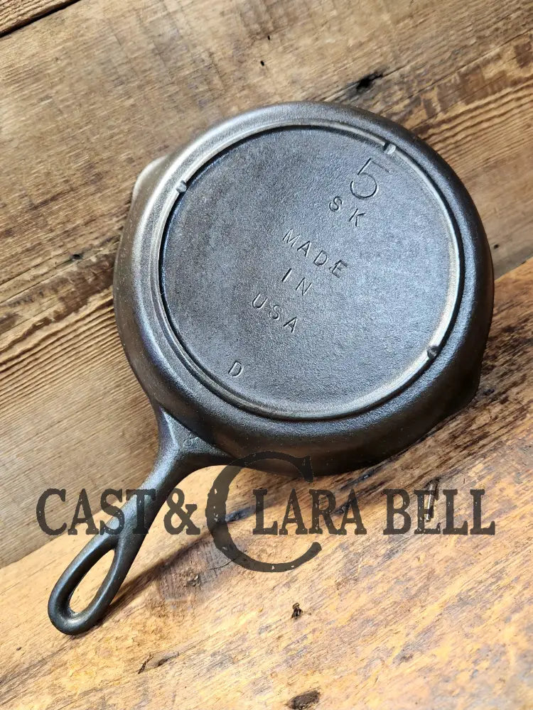 Vintage Lodge #5 Skillet With 3 Notch Heat Ring 5 Sk