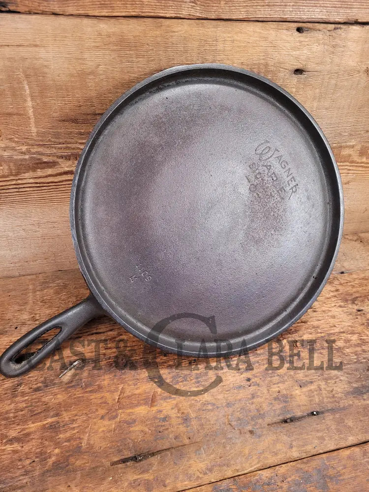 1930S Wagner #9 Round Griddle Stylized Logo 1109 M. Perfect For Grilled Cheese Omelettes And Flat