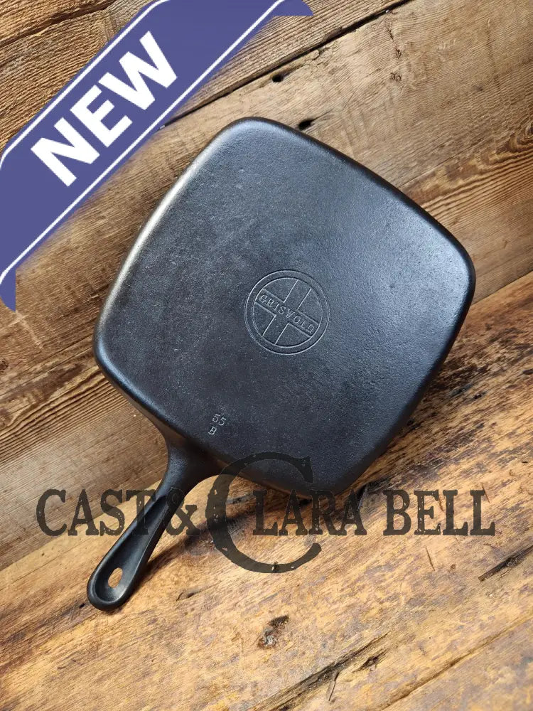 Wagner Made Griswold Square Skillet With Small Block Logo 55 B. Restored And Ready To Use!