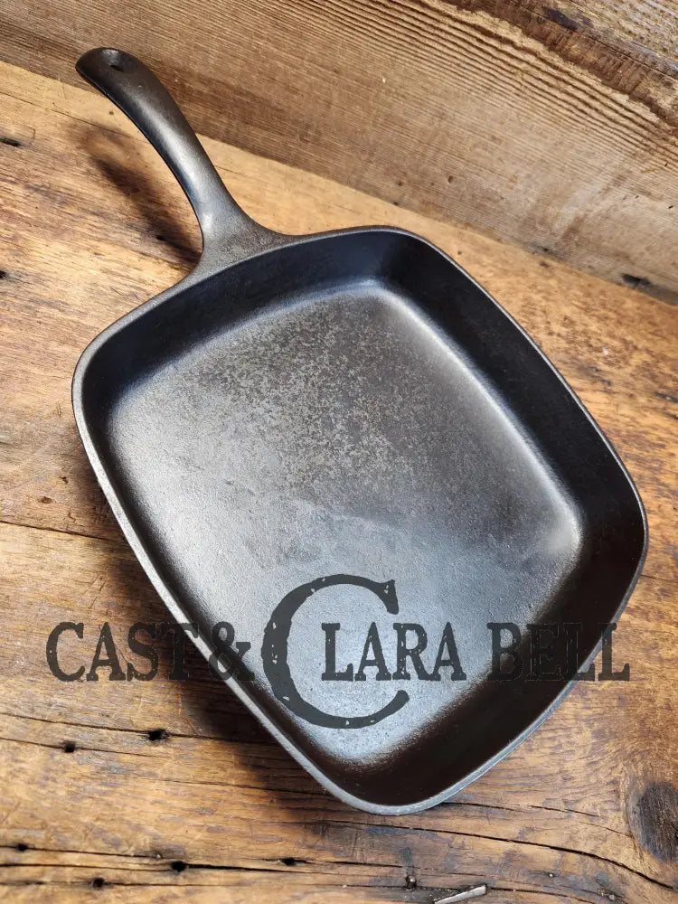 Wagner Made Griswold Square Skillet With Small Block Logo 55 B. Restored And Ready To Use!