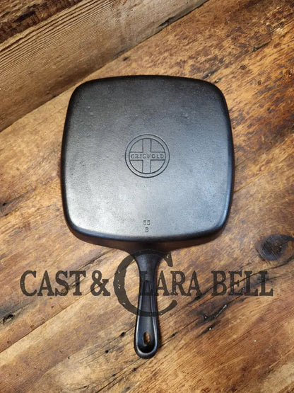 Wagner Made Griswold Square Skillet With Small Block Logo 55 B. Restored And Ready To Use!