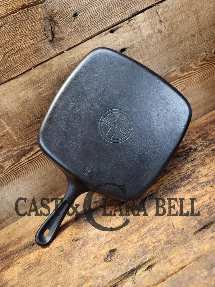 Wagner Made Griswold Square Skillet With Small Block Logo 55 B. Restored And Ready To Use!