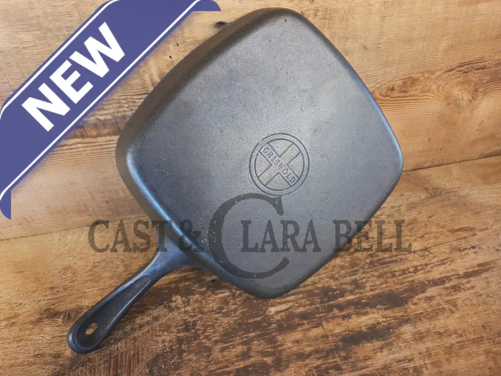 Wagner made Griswold Square Skillet with Small Block Logo 55. Restored and Ready to Use! - Skillet