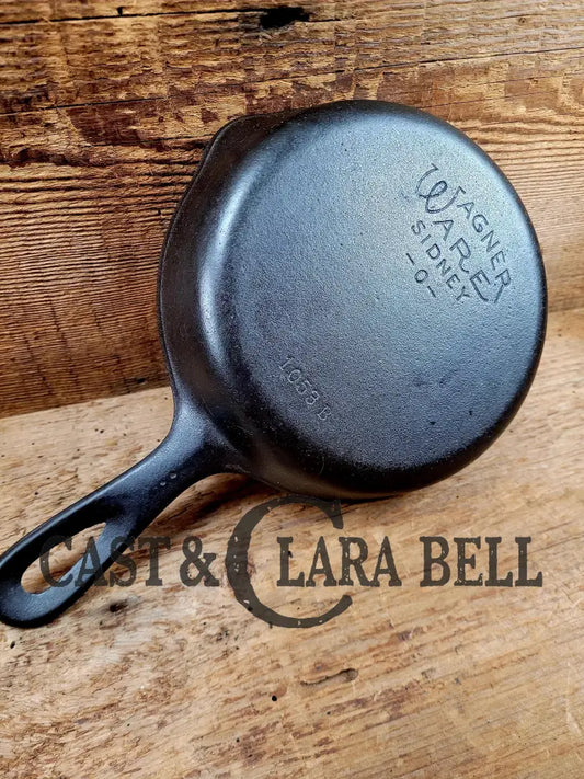 Wagner Ware #3 Cast Iron Egg Skillet With Stylized Logo And Smooth Bottom 1053 B