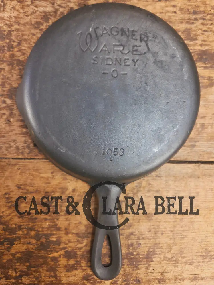 Wagner Ware #3 Cast Iron Egg Skillet with Stylized Logo and Smooth Bottom 1053 C Skillet