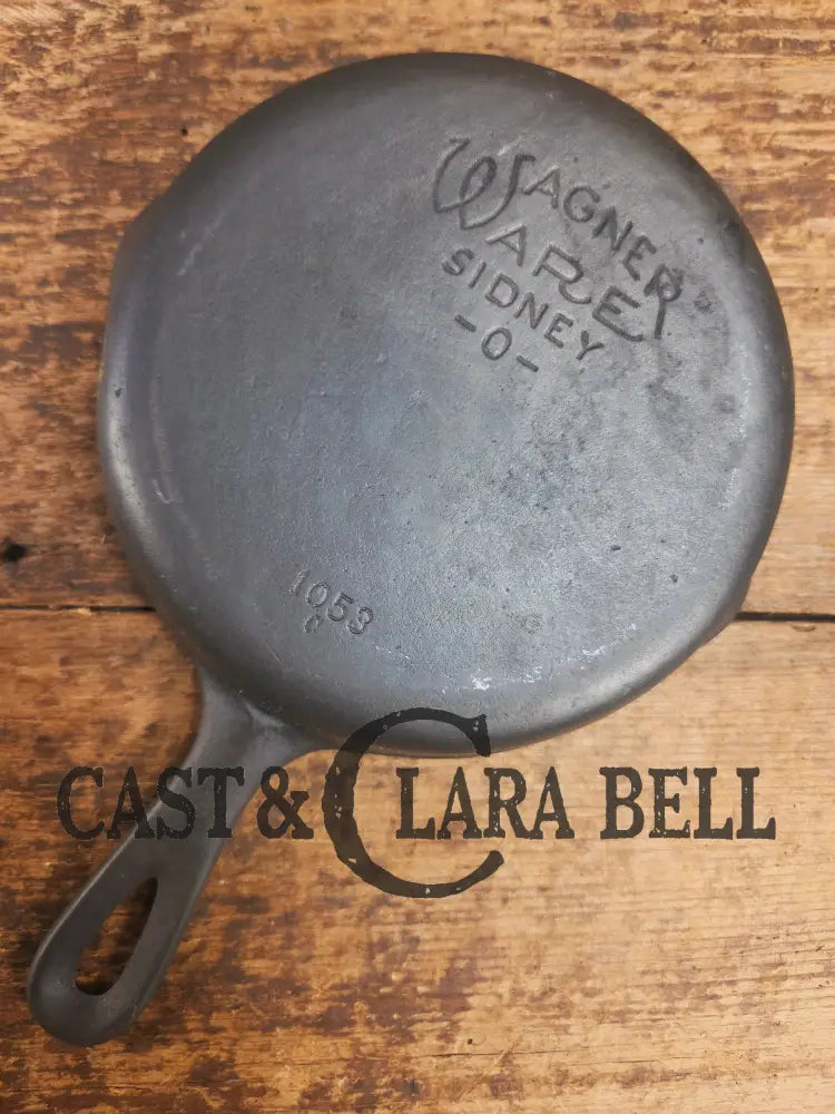 Wagner Ware #3 Cast Iron Egg Skillet with Stylized Logo and Smooth Bottom 1053 C Skillet