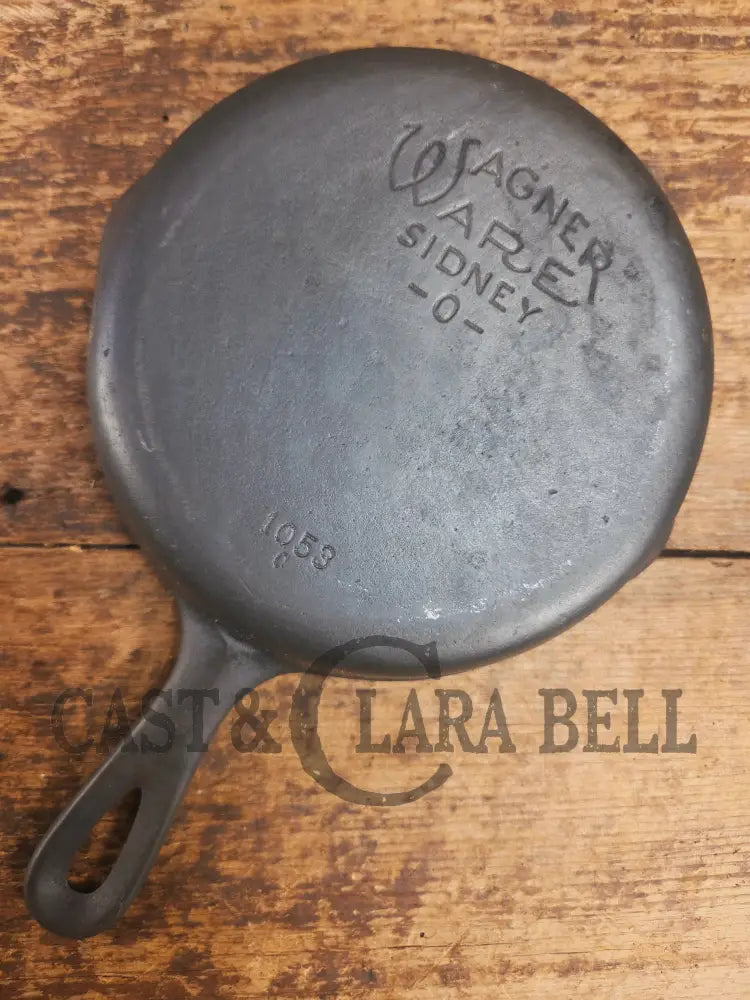 Wagner Ware #3 Cast Iron Egg Skillet with Stylized Logo and Smooth Bottom 1053 C Skillet