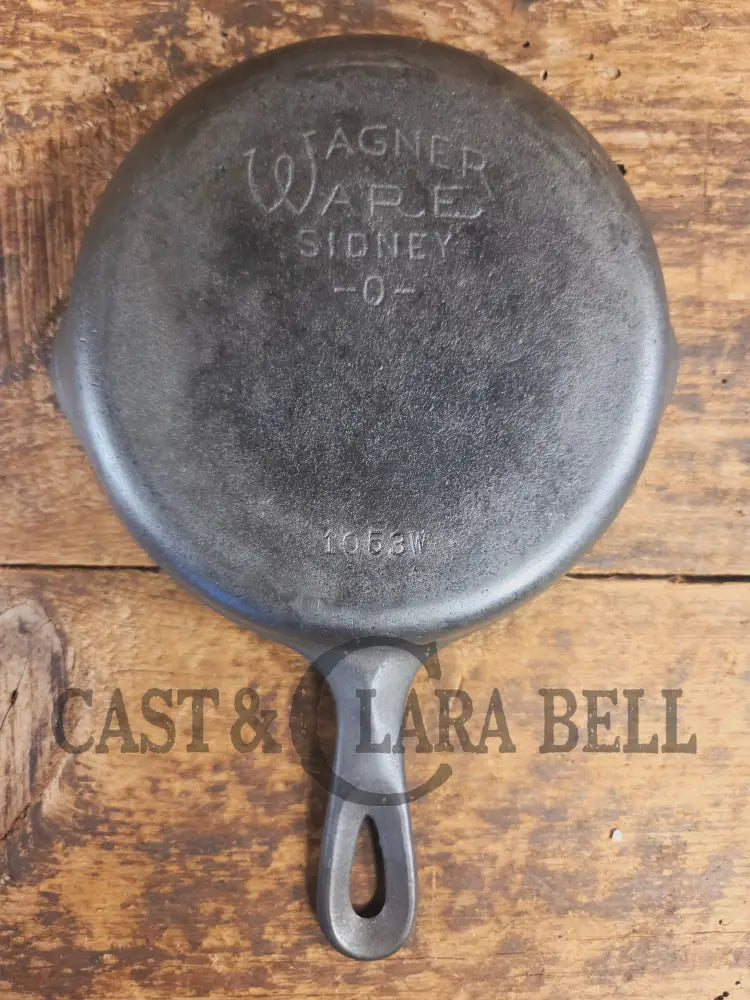 Wagner Ware #3 Cast Iron Egg Skillet with Stylized Logo and Smooth Bottom 1053 W SC24 - Skillet