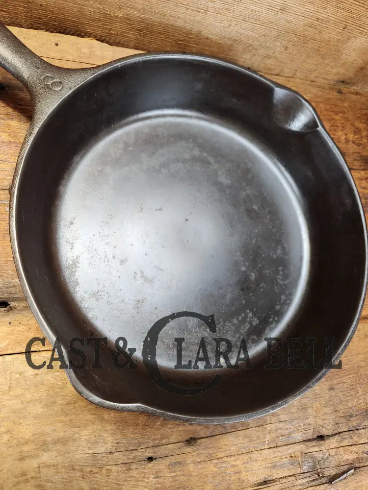 Wagner Ware #8 Cast Iron Skillet With Stylized Logo And Smooth Bottom 1058 F