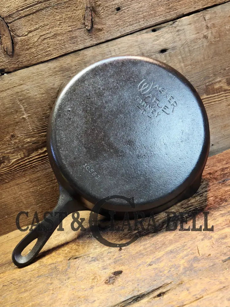 Wagner Ware #8 Cast Iron Skillet With Stylized Logo And Smooth Bottom 1058 J