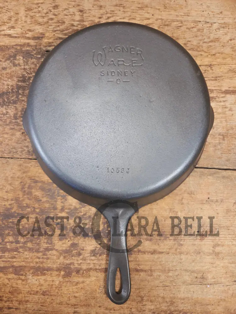 Wagner Ware #8 Cast Iron Skillet with Stylized Logo and Smooth Bottom 1058 J SC24 - Skillet