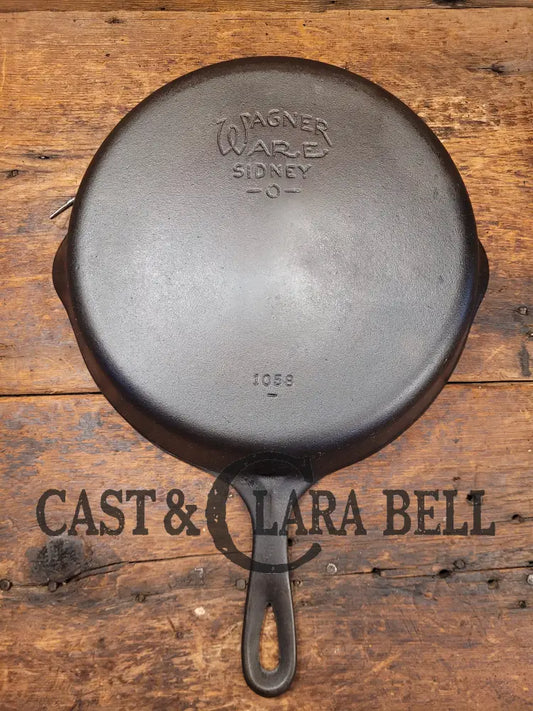 Wagner Ware #8 Cast Iron Skillet With Stylized Logo And Smooth Bottom 1058 Underscore Mark