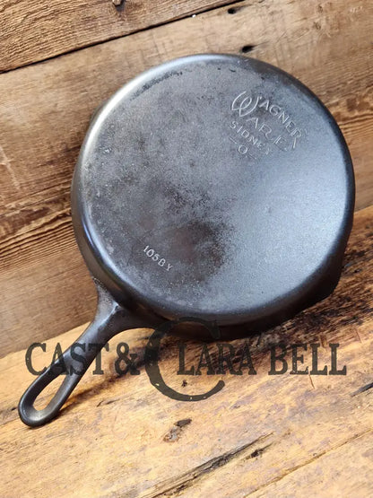 Wagner Ware #8 Cast Iron Skillet With Stylized Logo And Smooth Bottom 1058 Y