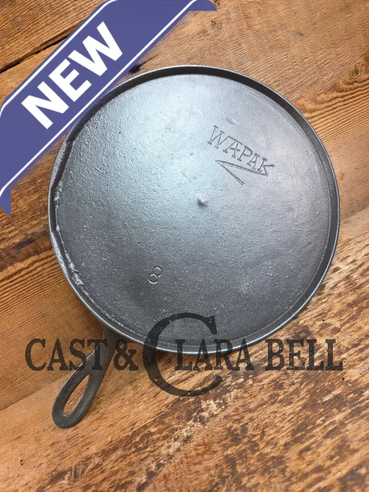 Wapak #8 Cast Iron Round Griddle Z Logo. Perfect for grilled cheese and omelets Griddle