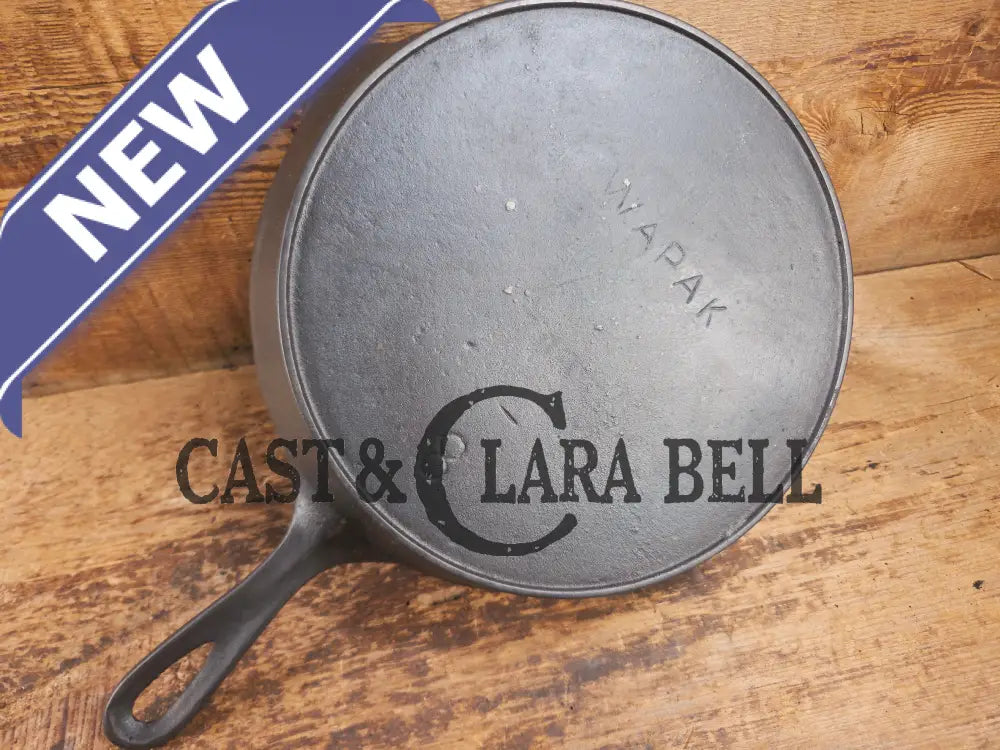 Wapak #8 straight logo with ’Ghost Mark Erie’ 704 Cast Iron Skillet Fully restored and seasoned ready to use! Skillet